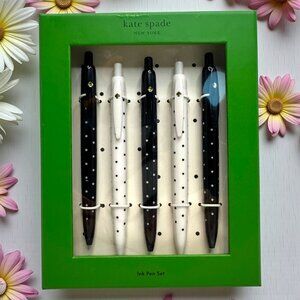 Kate Spade New York Black Dot Ink Pen Set (NIB)